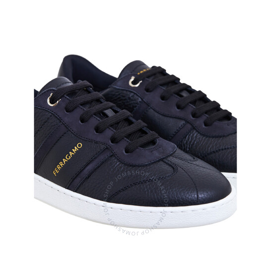 Salvatore Ferragamo｜SNEAKERS (030418 766118) Ferragamo Logo-Print Almond-Toe Sneaker, Size 5.5 030418