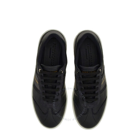 Ferragamo Logo-Print Almond-Toe Sneaker, Size 5.5 030418