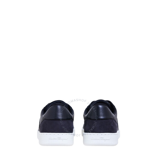 Ferragamo Logo-Print Almond-Toe Sneaker, Size 5.5 030418
