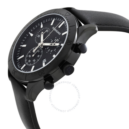 フェラガモ メンズ 腕時計 SFU400223 Ferragamo New Gent Chrono Chronograph Quartz Black Dial