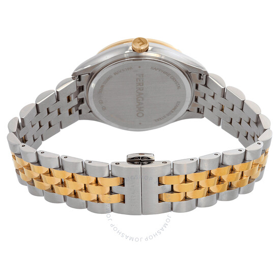 【国内即納】Ferragamo フェラガモ SFU100423 レディース 腕時計 Ferragamo New Lady Quartz Black Dial Two-Tone Watch