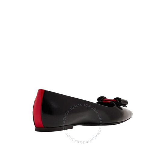 Salvatore Ferragamo｜FLAT SHOES/LOAFERS (01G355 766408) Ferragamo Vara Bow Leather Ballet Flats, Size 8.5 01G355