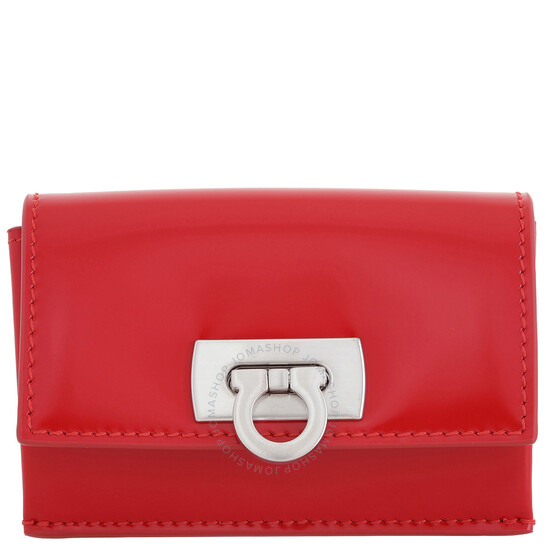 Ferragamo(正規品/関税送料込み) Gancini Keyring Card Wallet Ferragamo Wanda Gancini Clasp Card Case 220435 760664
