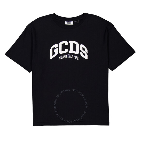 Tシャツ・カットソー GCDS Men T-shirt Grey A2OM2304JB9 91 Gcds Black Logo Lounge Cotton T-Shirt, Size X-Small