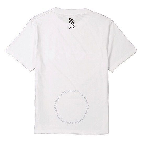 Gcds Reflective Logo Regular Cotton T-Shirt, Size Small
