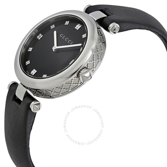 GUCCI グッチ 時計 142.4 YA142404 ステンレススチール ブラック