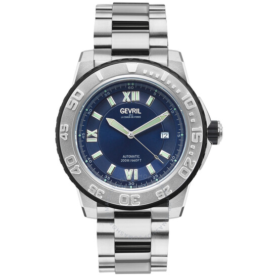 Gevril Seacloud Automatic Blue Dial Men's Watch 3120B