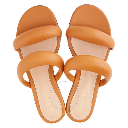 サンダル・ミュール GIANVITO ROSSI Women Sandals G1721005CUONAP YELL YELLOW Leather sandals in yellow - Gianvito Rossi | Mytheresa