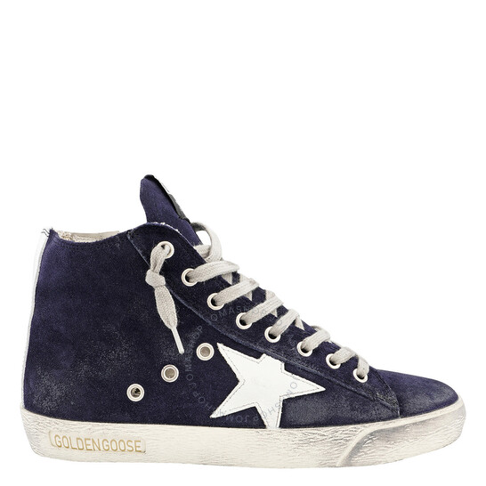 GOLDEN  スニーカー GWF00113 F000322 Francy sneakers in leather with leather star and heel tab