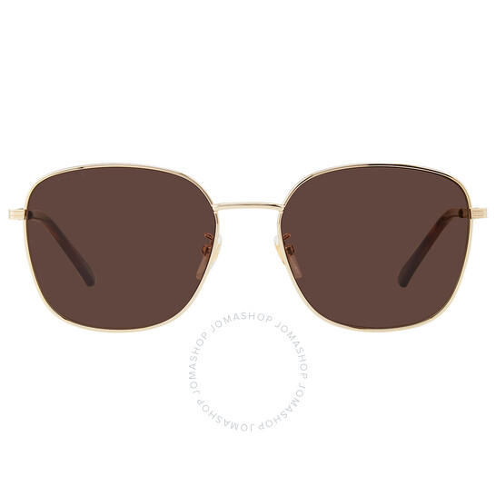 サングラス Gucci Sunglasses GG0837SK 002 Brown Asian Fit GG0837SK Asian Fit sunglasses Gold | SmartBuyGlasses US