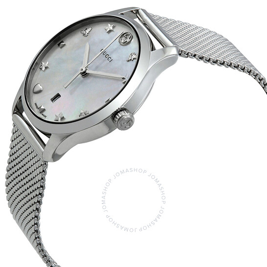 Gucci G-Timeless Mother of Pearl Dial Ladies Watch YA126583