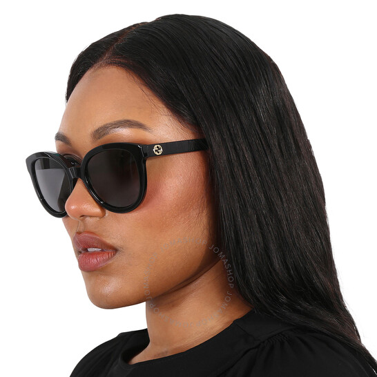 Gucci Grey Oval Ladies Sunglasses GG1315S 001 54