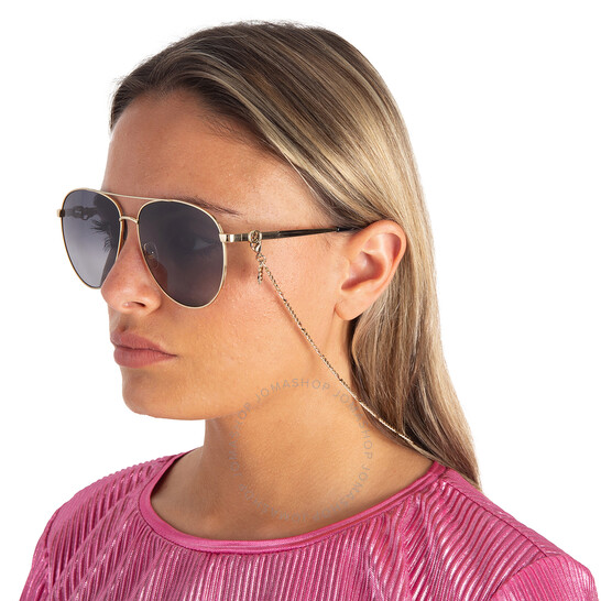 サングラス Gucci Sunglasses GG1088S 001 Oversized Chain Necklace Gucci GG1088S 001 Sunglasses Women's Gold Chain Necklace