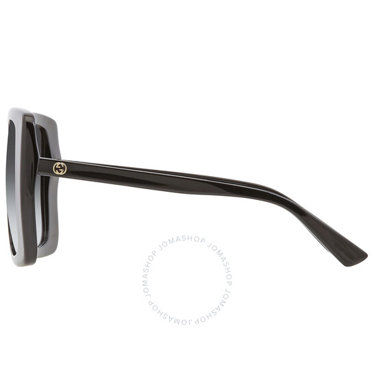 GUCCI スクエアフレムサンクラス GG1314S 001 Amazon.com: Gucci GG1314S Black/Grey Shaded 55/19/140 women