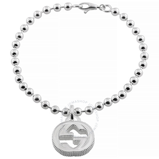 Gucci Ladies Interlocking GG Charm Bracelet, Size 16