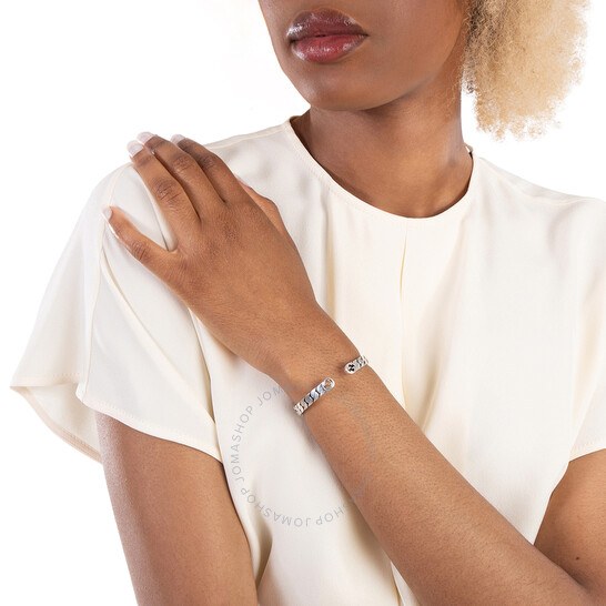 ブレスレット [GUCCI] Ladies Sterling Silver Interlocking G Cuff Bracelet Gucci Ladies Sterling Silver Interlocking G Cuff Bracelet