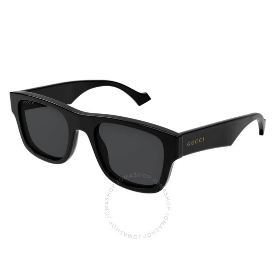 Gucci Polarized Grey Square Men's Sunglasses GG1427S 002 53