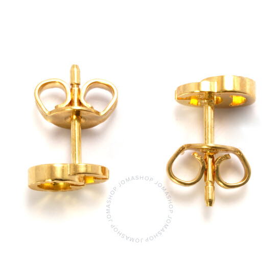 Gucci Running GG Diagonal Motif Earrings, 18 Karat Yellow