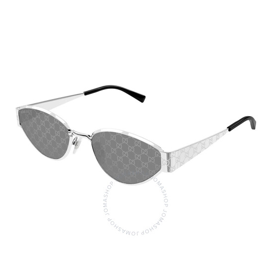 サングラス GUCCI Gg1853s Sunglasses - Gucci - l - Silver Gucci GG1853S 002 Geometric Sunglasses Silver - eye-oo.com