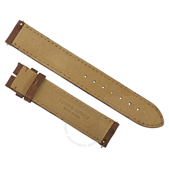 Hadley Roma 18 MM Matte Brown Ostrich Leather Strap