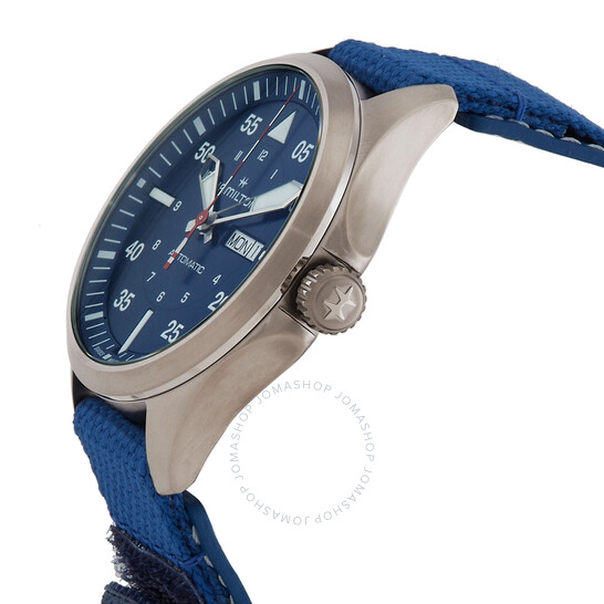 Alvaプールキング ファントム 58mm 100a クリアブル ーベアリング付 Hamilton Khaki Aviation Automatic Blue Dial Men's Watch