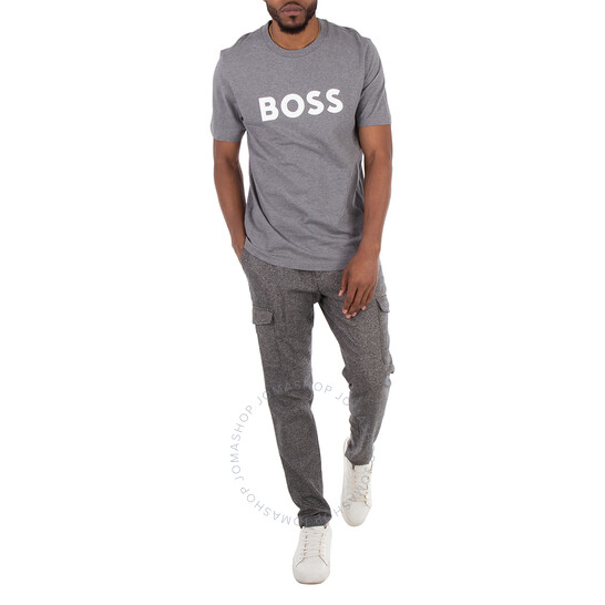 Tシャツ・カットソー Hugo Boss SS25 Logo print T-shirt (50495742 100) BOSS - Cotton-jersey T-shirt with logo print - White