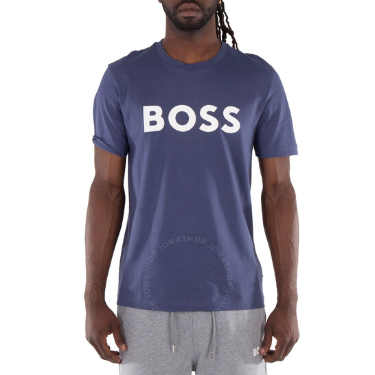 Hugo Boss Logo Print Cotton-Jersey T-Shirt, Size Medium