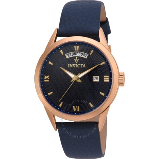 ✨️MM✨️ Invicta Vintage Date Day Quartz Blue Dial Watch 22829