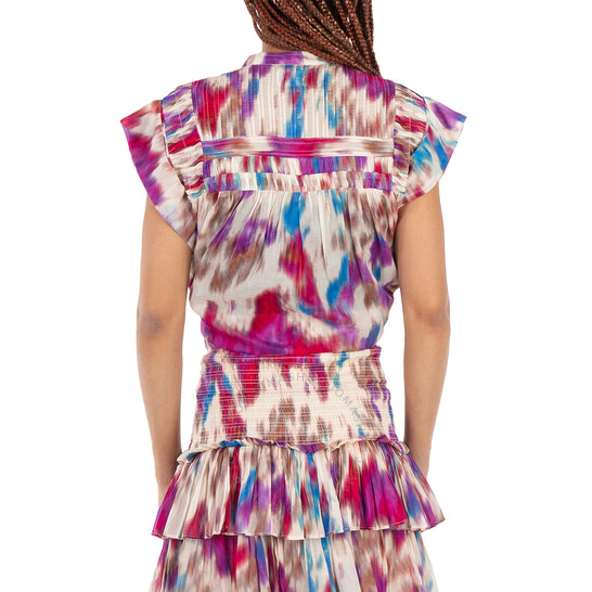 ワンピース ISABEL MARANT ETOILE FW25 JELINA-GB (RO0349FB C3K01E01BK) ISABEL MARANT One-shoulder Ethel dress in light burgundy