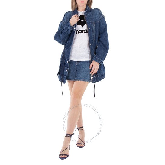 Isabel Marant SD0239FAC2B01SBKSI 関税送料込 Yenky Zipped bag Woman blue | ISABEL MARANT Official online