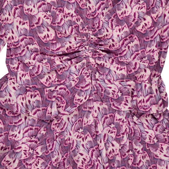 Isabel Marant Ladies Pink Usmara Printed Silk Dress, Brand