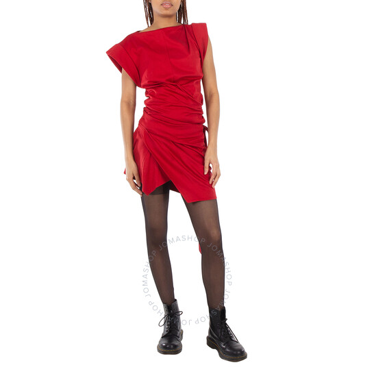 Isabel Marant Ladies Red Maisan Draped Cotton T-Shirt, Size
