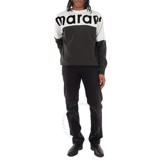 ISABEL MARANT｜SWEATSHIRTS (HOWLEY (SW0031HA B1M19H 02FK Isabel Marant Men's Faded Black Howley Logo Printed