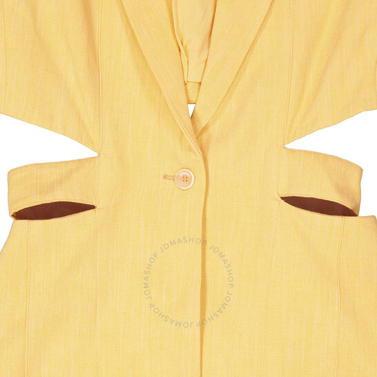 ★JACQUEMUS★ La Robe Bari One Piece Yellow 221DR0161069250 Jacquemus Yellow La Robe Bari Mini Blazer Dress, Brand Size