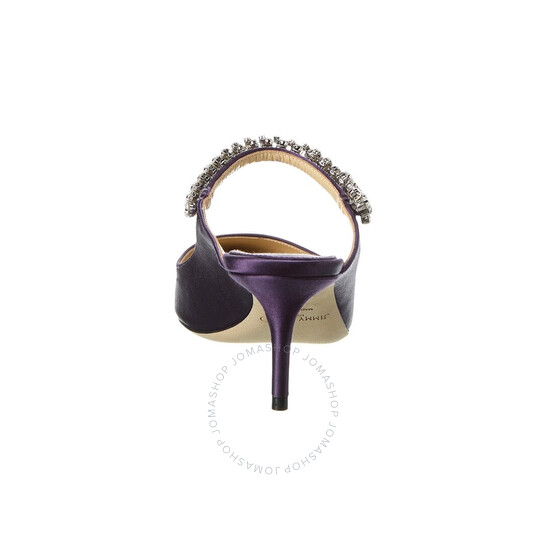 Jimmy Choo Bing 65 Cassis Satin Mules, Brand Size 35 ( US