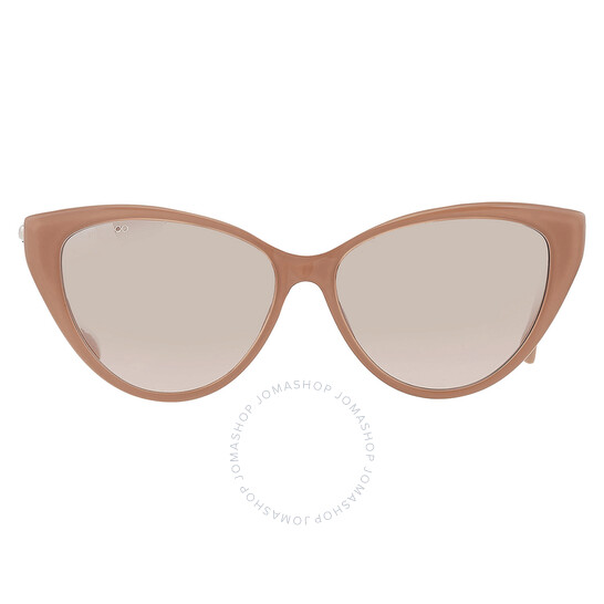 Jimmy Choo Brown Silver Cat Eye Ladies Sunglasses VAL/S 0FWM