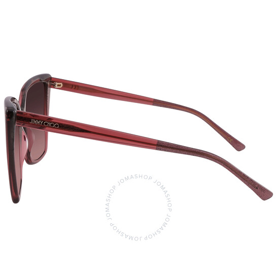 JIMMY CHOO レスィキャットアイフレムサンクラス LESSIES MXW Jimmy Choo Burgundy Cat Eye Ladies Sunglasses LESSIE/S 0MXW