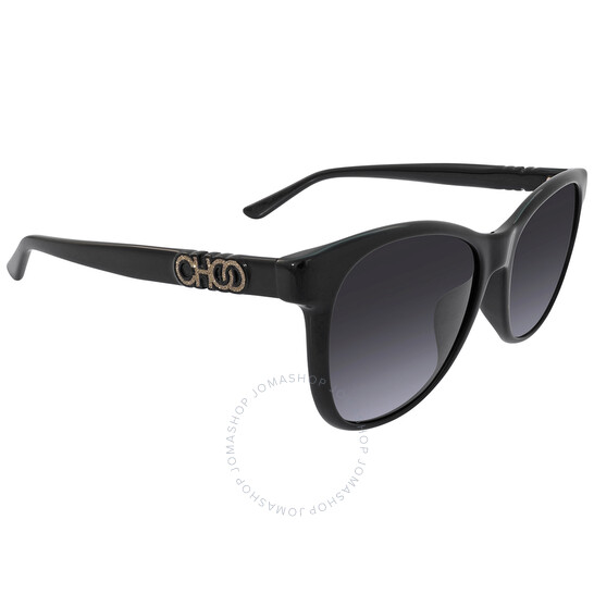 Jimmy Choo Dark Grey Gradient Butterfly Ladies Sunglasses