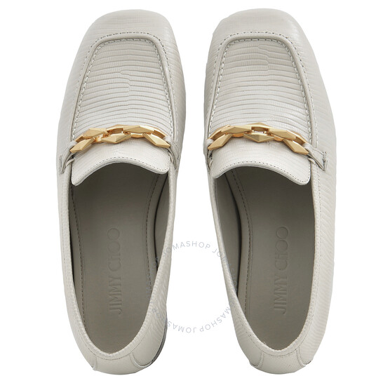 【Jimmy Choo】ダイヤモンド Tildaメタリックレザー Mary Janeフ Jimmy Choo Diamond Tilda Leather Ballerina Shoes | Black
