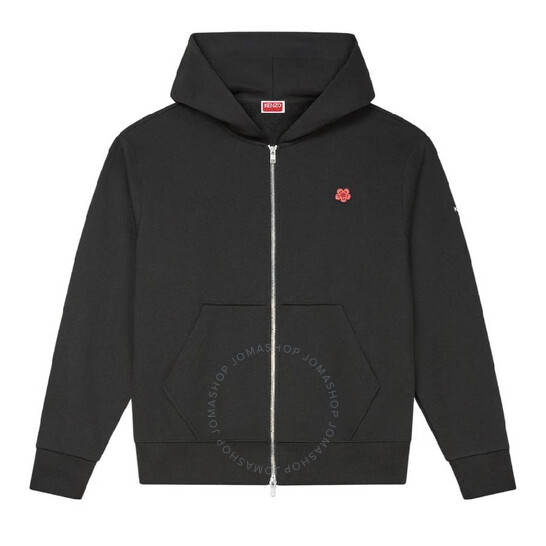 KENZO｜HOOD/ZIP-UP (FE6 5SW227 4MT 99J) Kenzo Embroidered Flower Zip-Up Sweater, Size X-Large