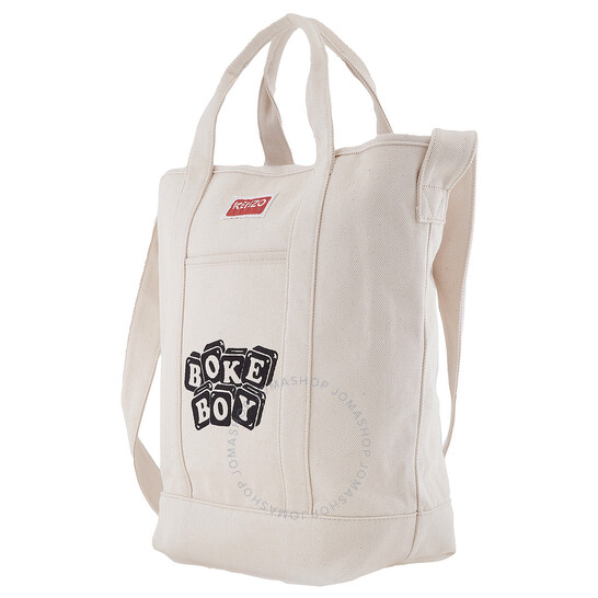 Kenzo Graphic Tote Bag in Ecru FD55SA901F35.03 3612230422643