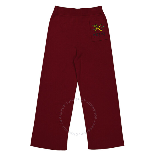 パンツ KENZO Woman Pants Pink FE52PA0839OV 34 Kenzo Ladies Bordeaux Tiger Tail K Flared Trousers, Size