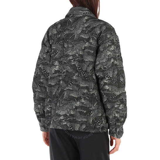 Kenzo Lime Tea Cheetah Print Cotton Oversized Jacket, Brand