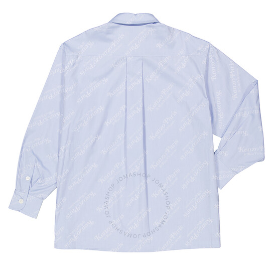 Kenzo Long Sleeve Logo Embroidered Overshirt, Size Medium