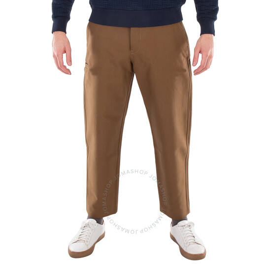 Kenzo Straight-Leg Cotton Pants, Brand Size 42 (US Size 32