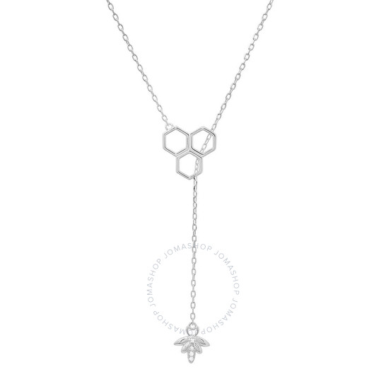 Kylie Harper Sterling Silver Honeycomb Bumble Bee Lariat Y