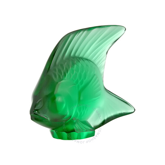 LALIQUE ラリック 魚の彫刻 緑色 ペパーウェイト 約15cm - メルカリ