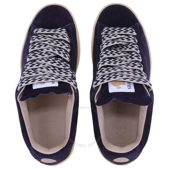 Lanvin Curb Lite Suede Low-Top Sneakers, Brand Size 41 ( US