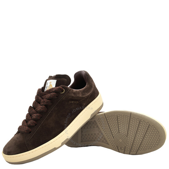 Lanvin Curb Lite Suede Low-Top Sneakers, Brand Size 40 ( US