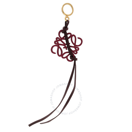 【LOEWE】大人の余裕 ロゴチャーム Anagram charm in calfskin Anagram charm in classic calfskin and brass Yellow - LOEWE